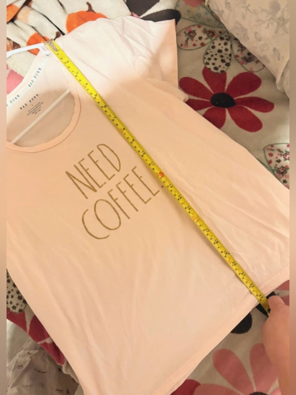 Rae Dunn NWOT “NEED COFFEE “tee size L - Picture 5 of 6